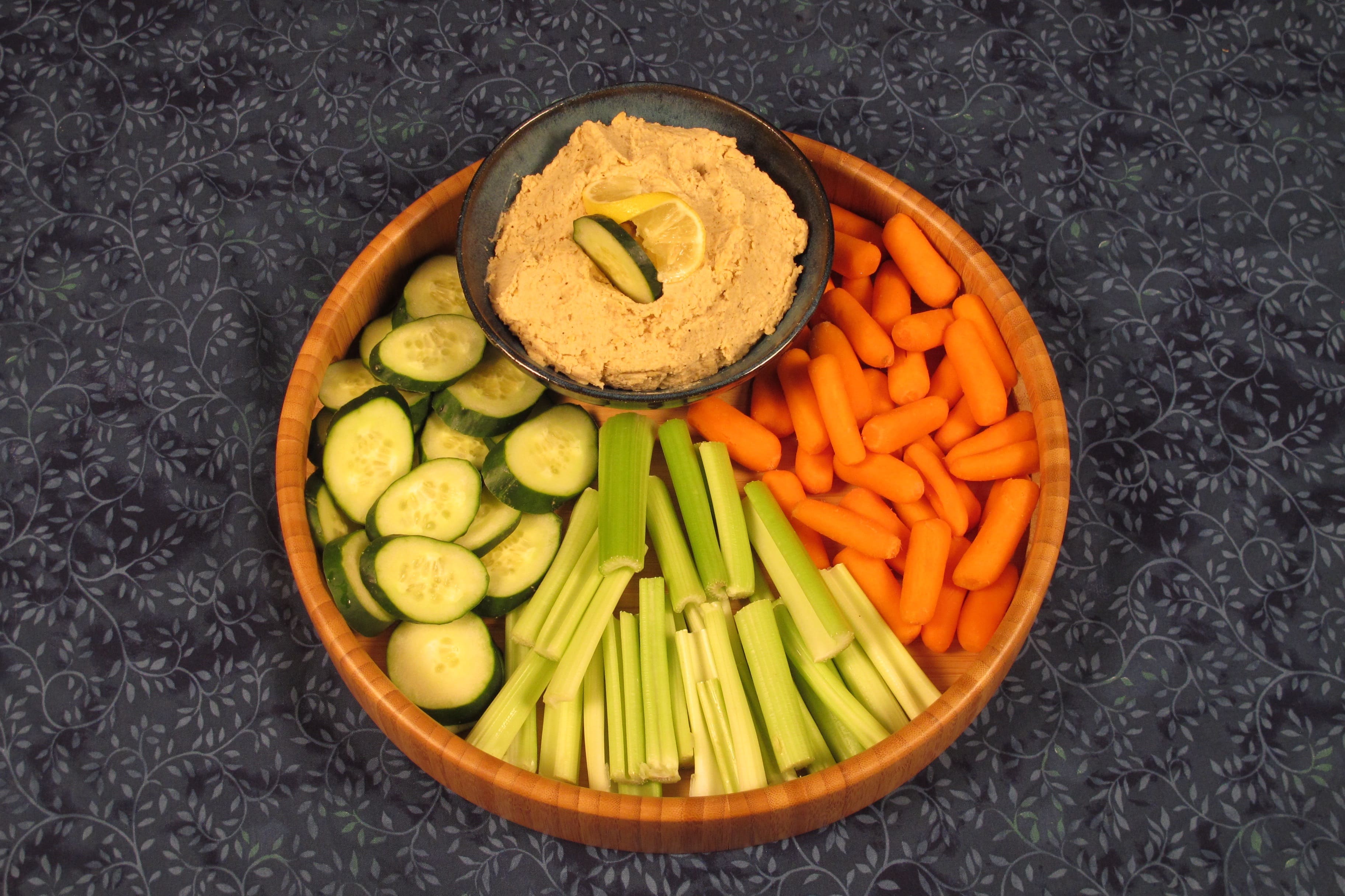 Slice or cut vegetables for dipping.